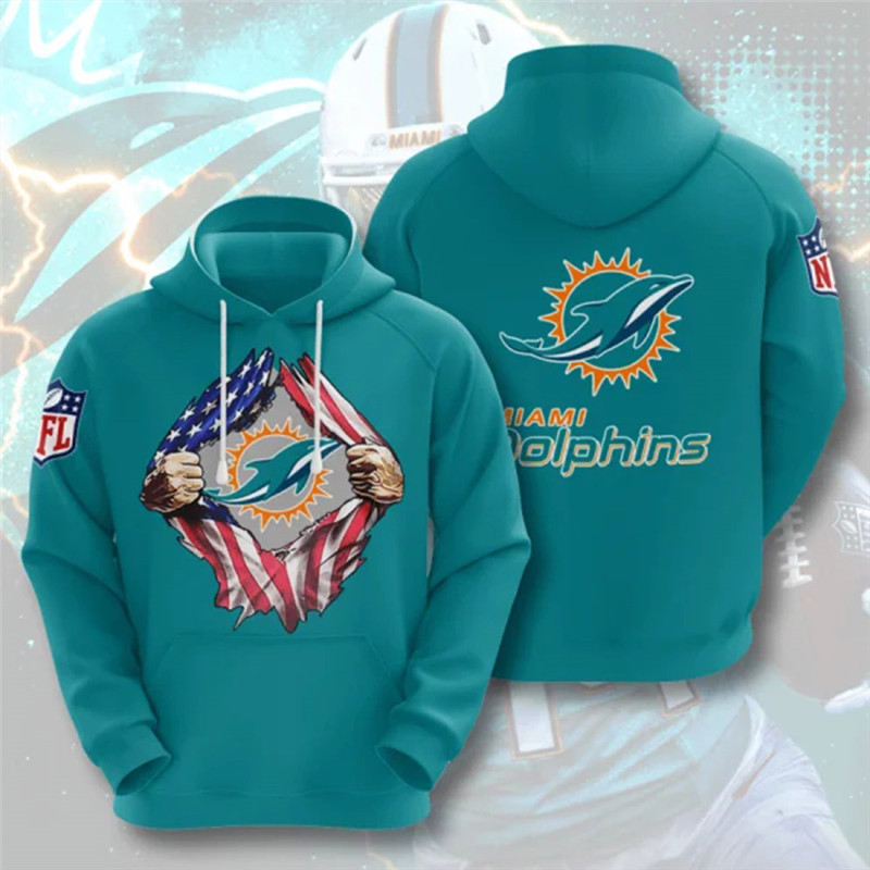 Men's Miami Dolphins Aqua NFL 3D Trending T-Shirt Hoodie Men's Miami Dolphins Aqua NFL 3D Trending T-Shirt Hoodie